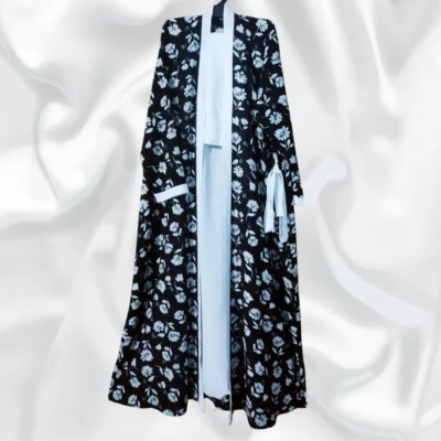 Luxury Printed Inner Stitched Abaya with (Head Scarf)