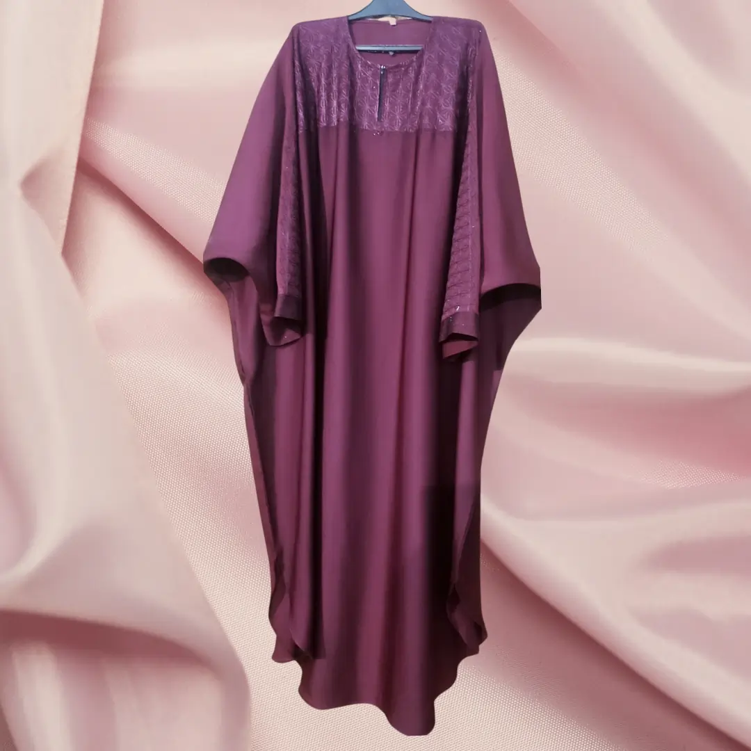 embroidered butterfly style abaya