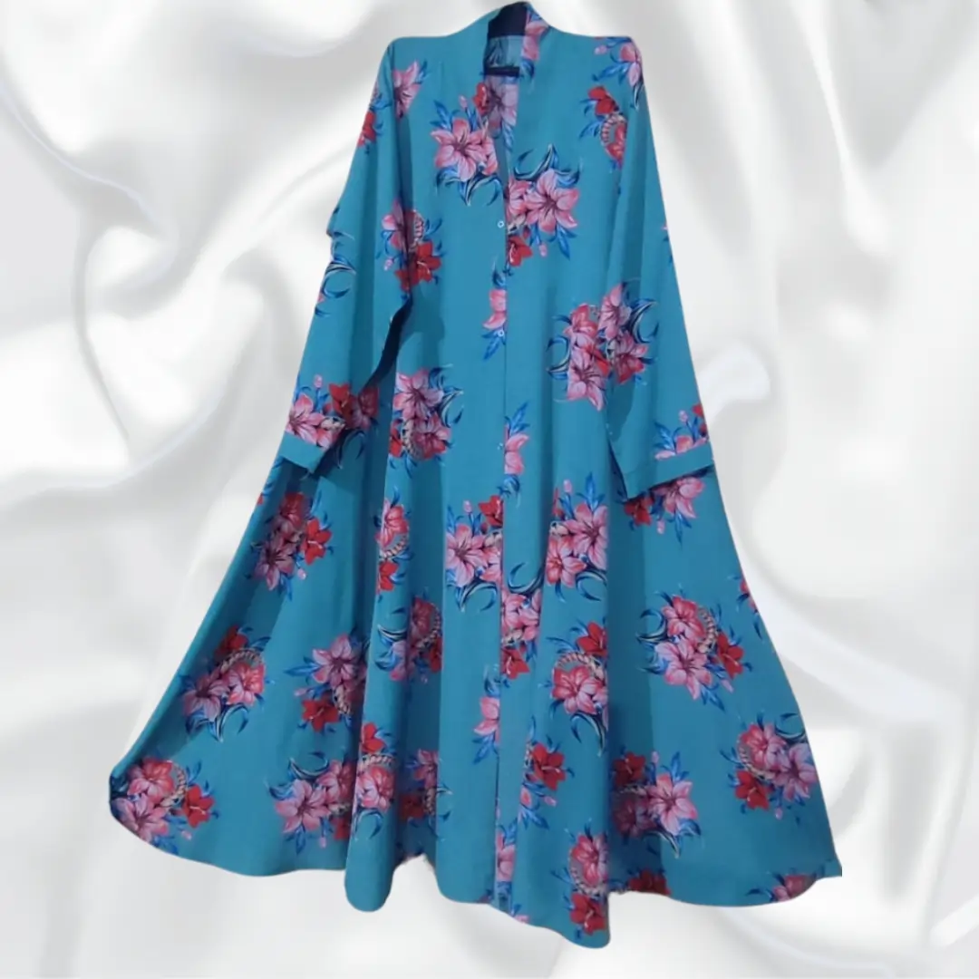 Flare printed abaya