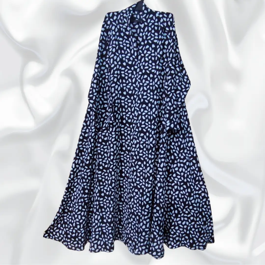 flare printed abaya