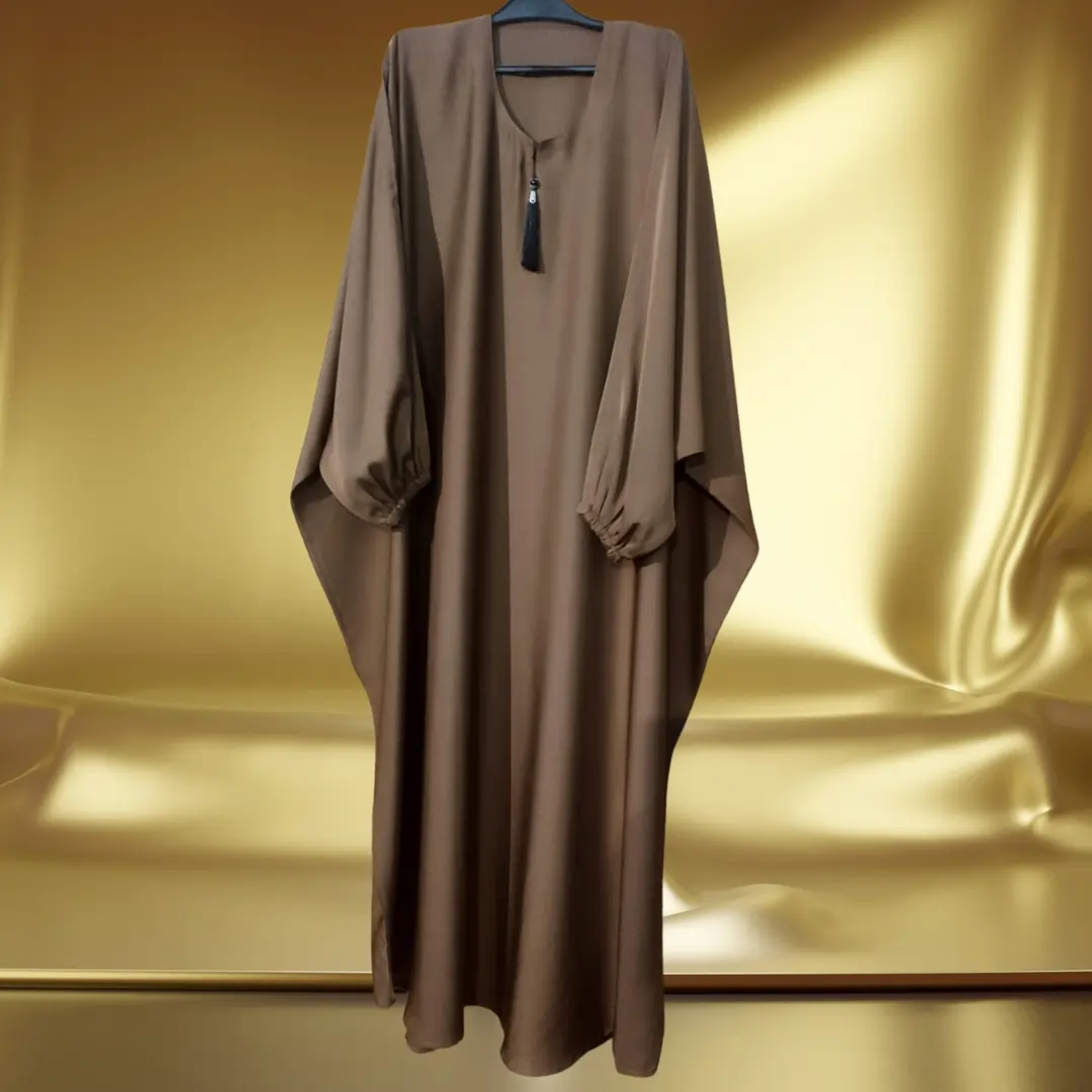 premium plain butterfly abaya