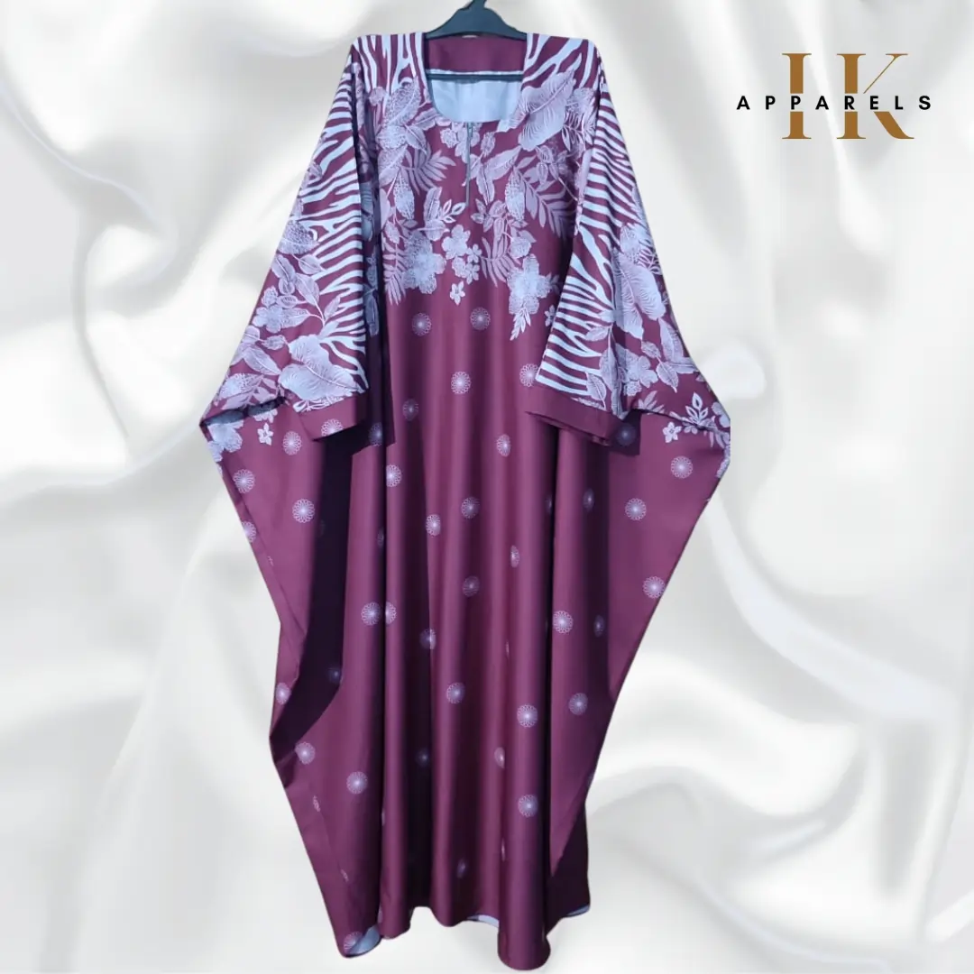 butterfly printed abaya