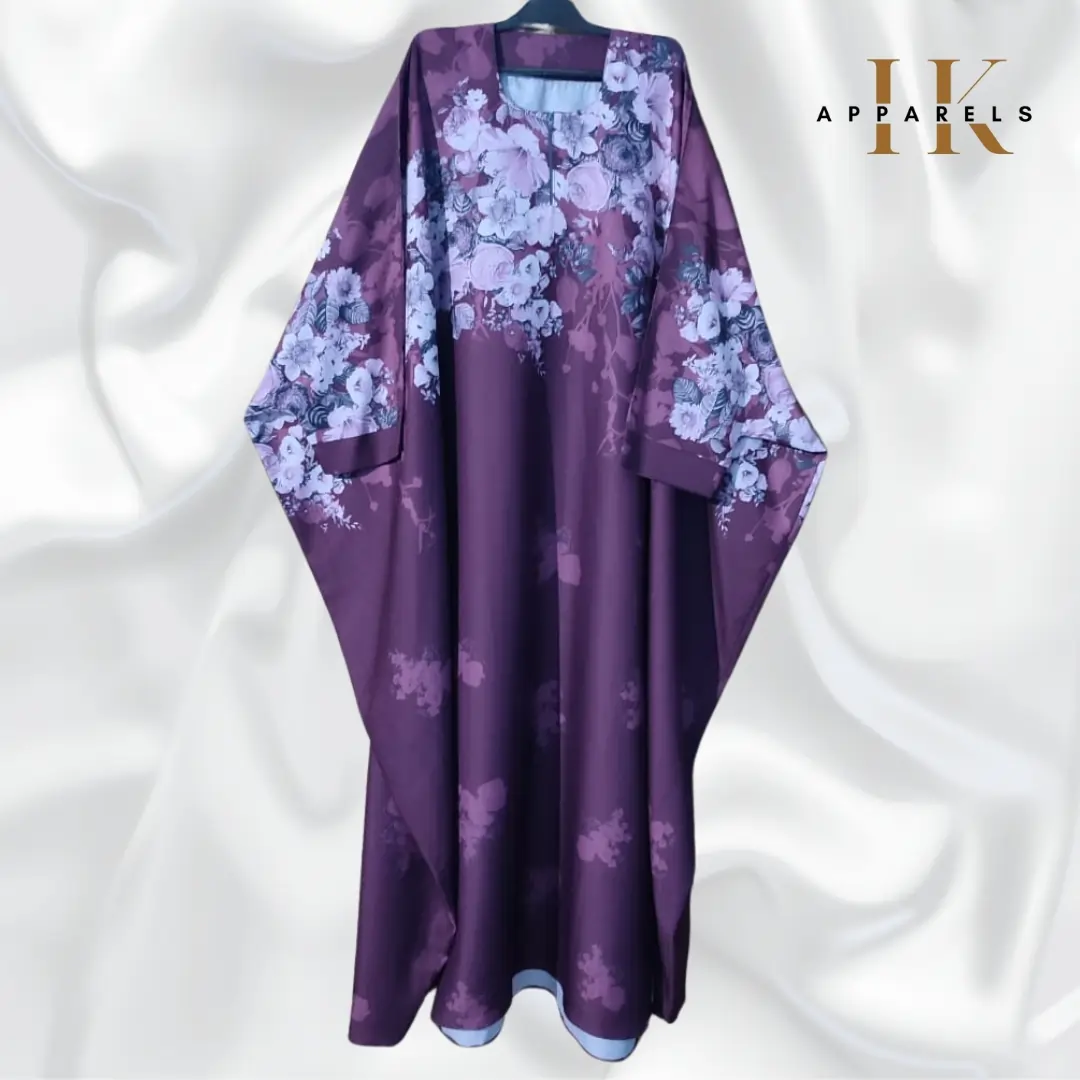butterfly printed abaya