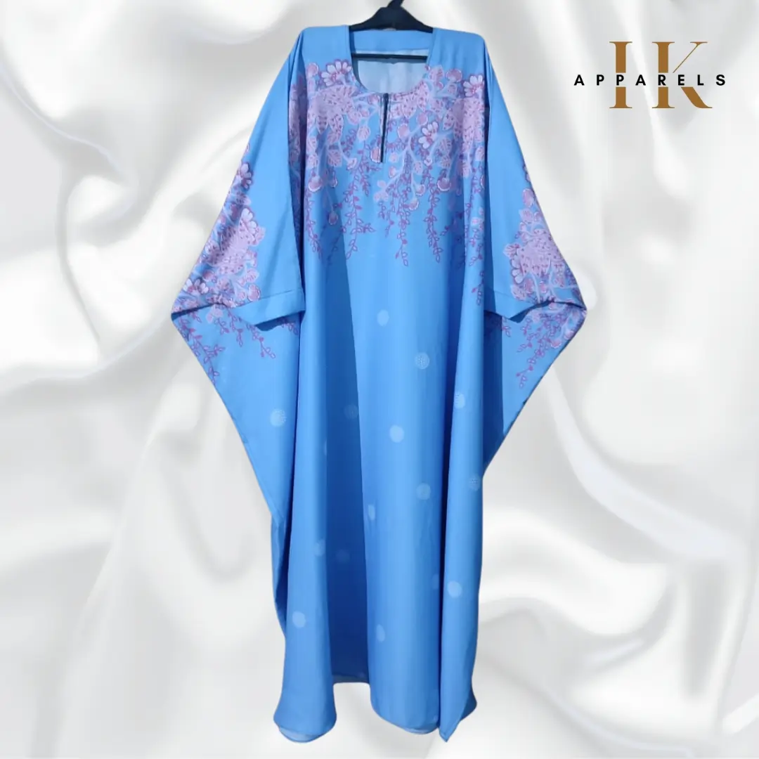 butterfly printed abaya