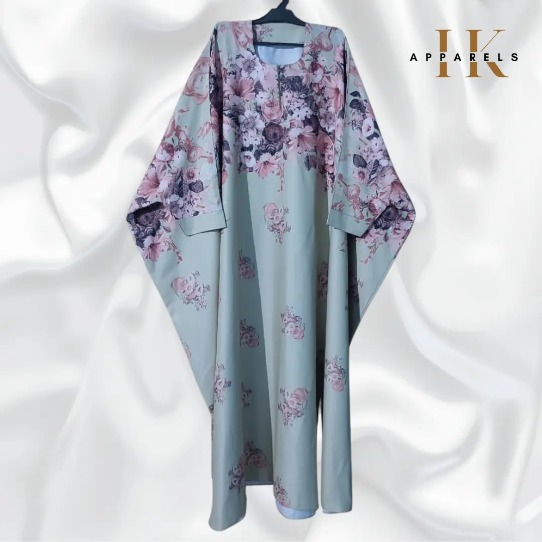 butterfly printed abaya